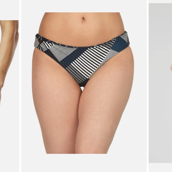 NWT Carve Designs Sanitas Reversible Swim Bottom- black floral, geo print Small - Picture 2 of 9